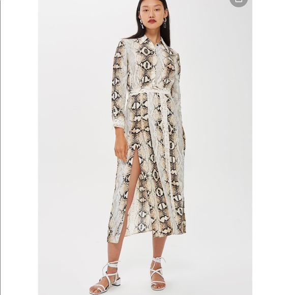 topshop pleated shirt dress